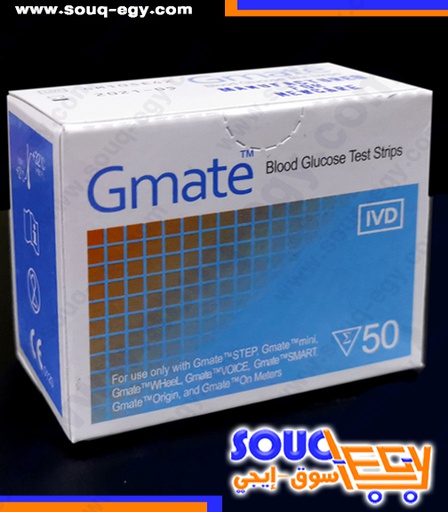 جيميت شرائط قياس السكر ٥٠ شريط GMate strips